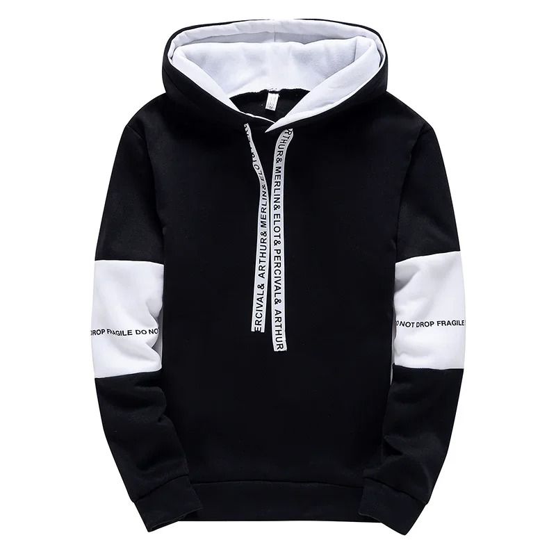 Mens Casual Letter Print Hoodie And Jogger Set 0