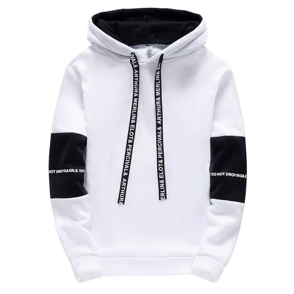 Mens Casual Letter Print Hoodie And Jogger Set 8
