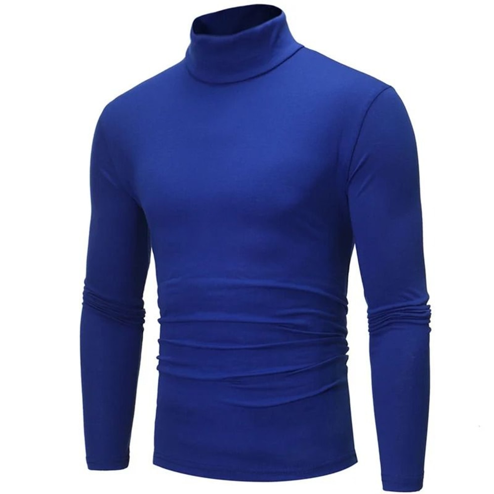 Mens Thermal Long Sleeve High Neck Shirt For Winter Layering 10
