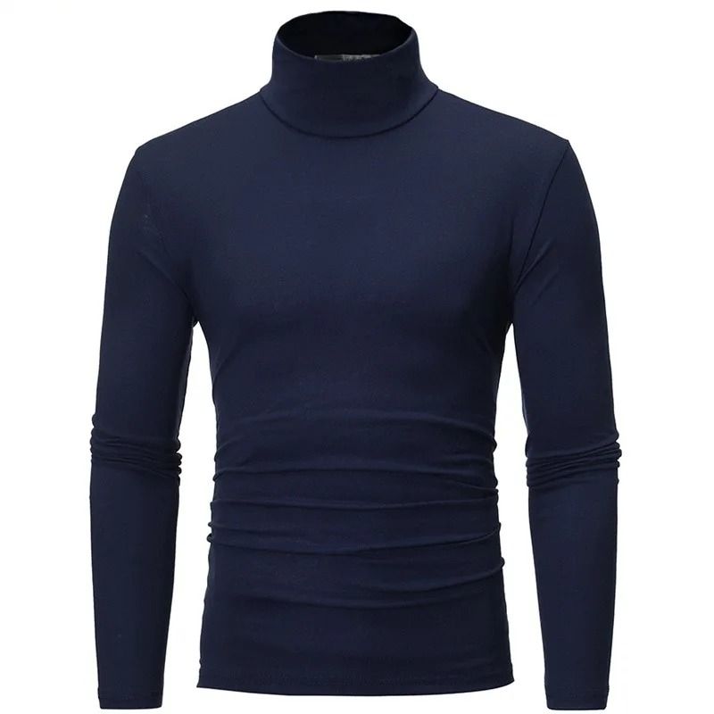 Mens Thermal Long Sleeve High Neck Shirt For Winter Layering 11