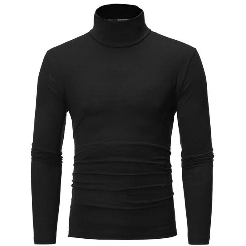 Mens Thermal Long Sleeve High Neck Shirt For Winter Layering 1
