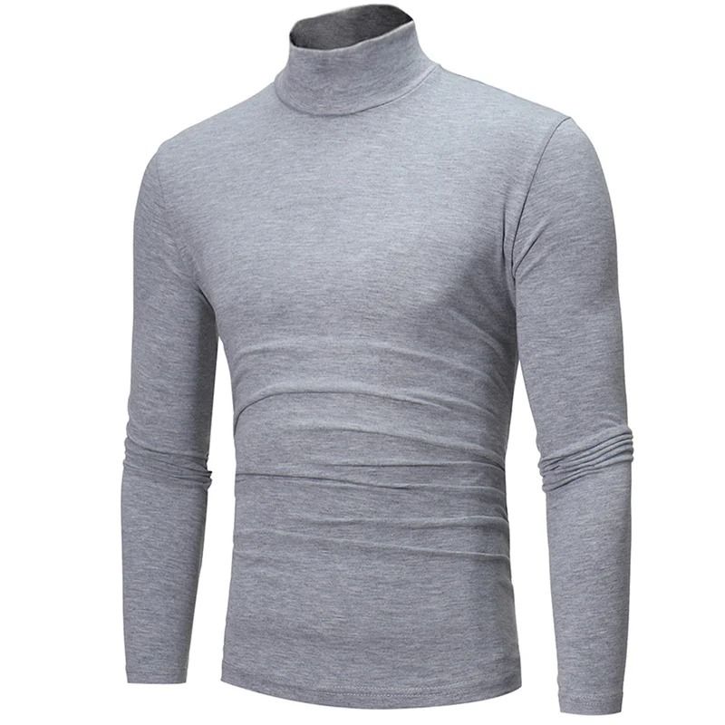 Mens Thermal Long Sleeve High Neck Shirt For Winter Layering 4