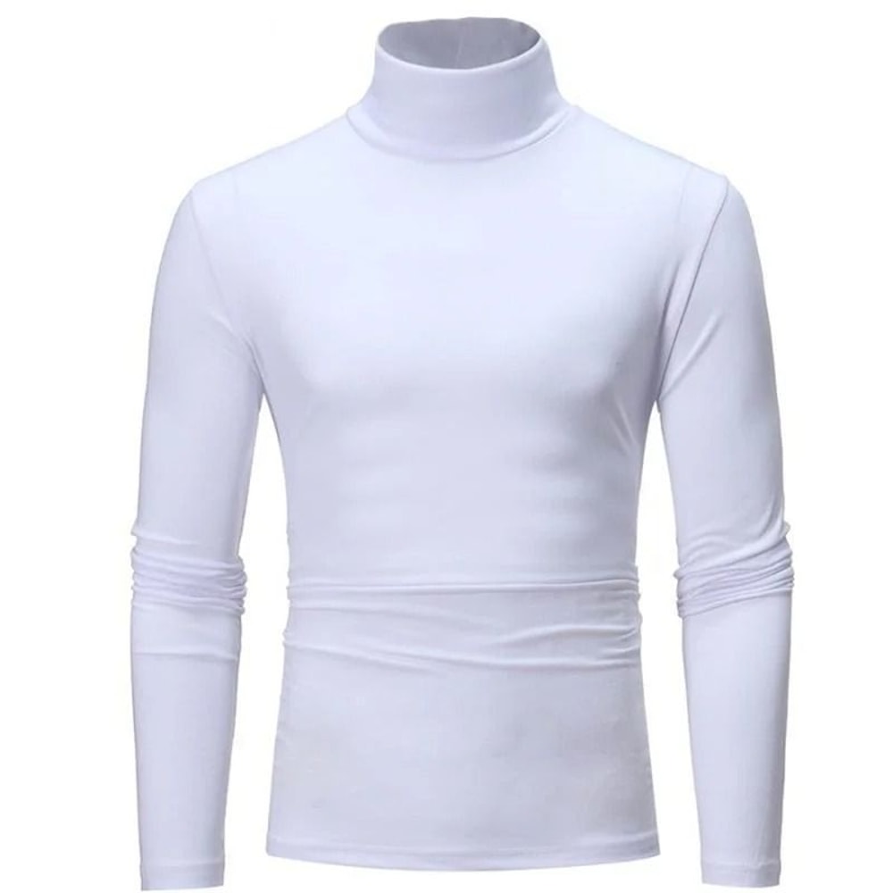 Mens Thermal Long Sleeve High Neck Shirt For Winter Layering 7