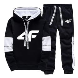 mens hooded tracksuit set for casual jogging and daily comfort
