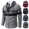 Mens Warm Striped Hooded Knit Cardigan For Autumn And Winter 3