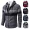 Mens Warm Striped Hooded Knit Cardigan For Autumn And Winter 4