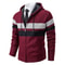 Mens Warm Striped Hooded Knit Cardigan For Autumn And Winter 5