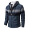 Mens Warm Striped Hooded Knit Cardigan For Autumn And Winter 6