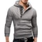 Mens High Neck Zipper Hoodie Sweatshirt For Casual Winter Wear 12