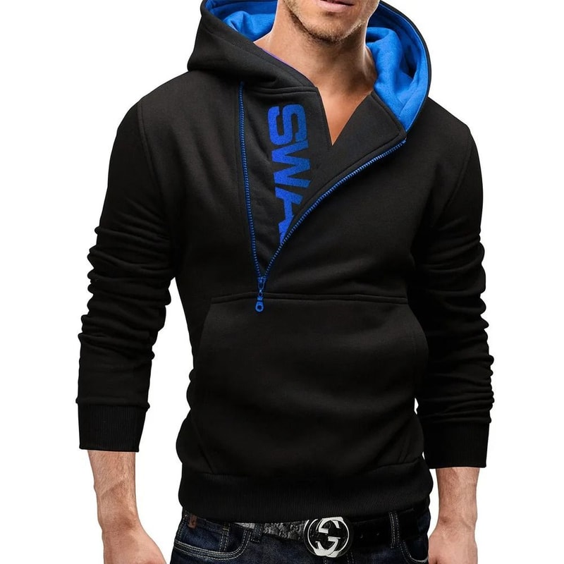 Mens High Neck Zipper Hoodie Sweatshirt For Casual Winter Wear 15