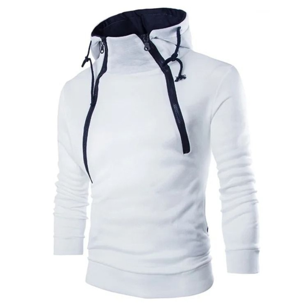 Mens High Neck Zipper Hoodie Sweatshirt For Casual Winter Wear 17