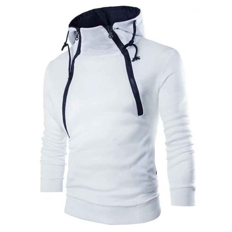 Mens High Neck Zipper Hoodie Sweatshirt For Casual Winter Wear 17
