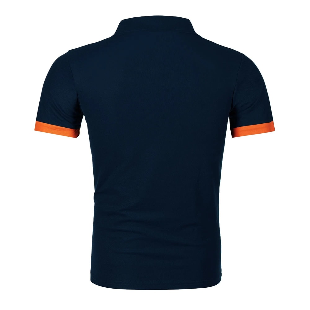 Mens Color Block Lapel Short Sleeve Shirt 3