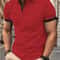 Mens Color Block Lapel Short Sleeve Shirt 22