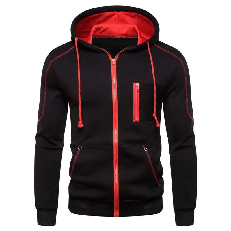 Mens Color Block Fleece Hoodie For Winter Comfort 9