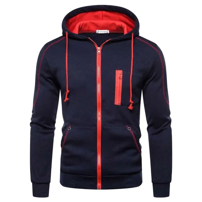 Mens Color Block Fleece Hoodie For Winter Comfort 10