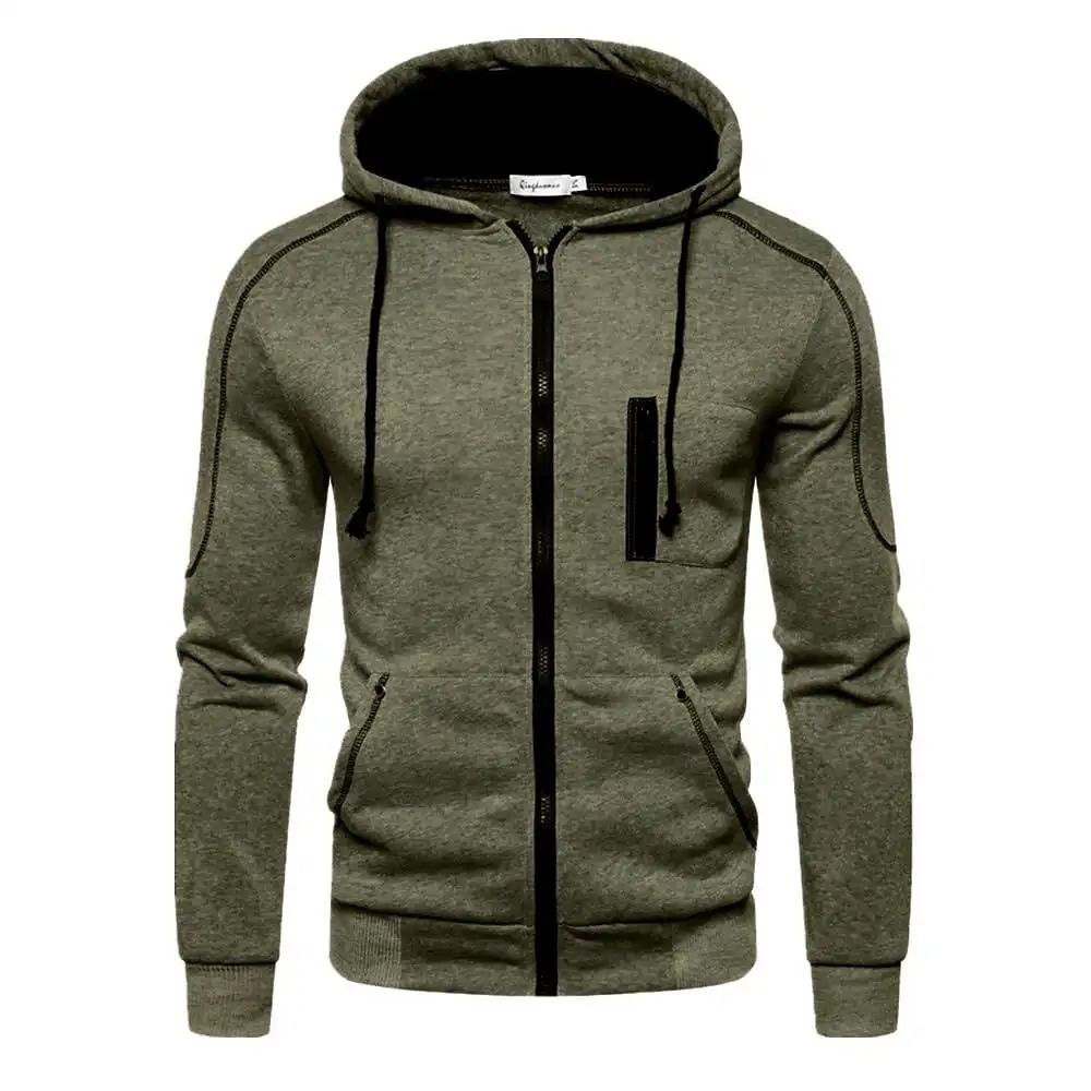 Mens Color Block Fleece Hoodie For Winter Comfort 11