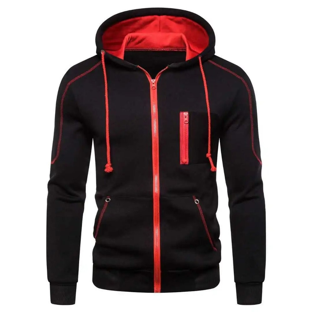 Mens Color Block Fleece Hoodie For Winter Comfort 2