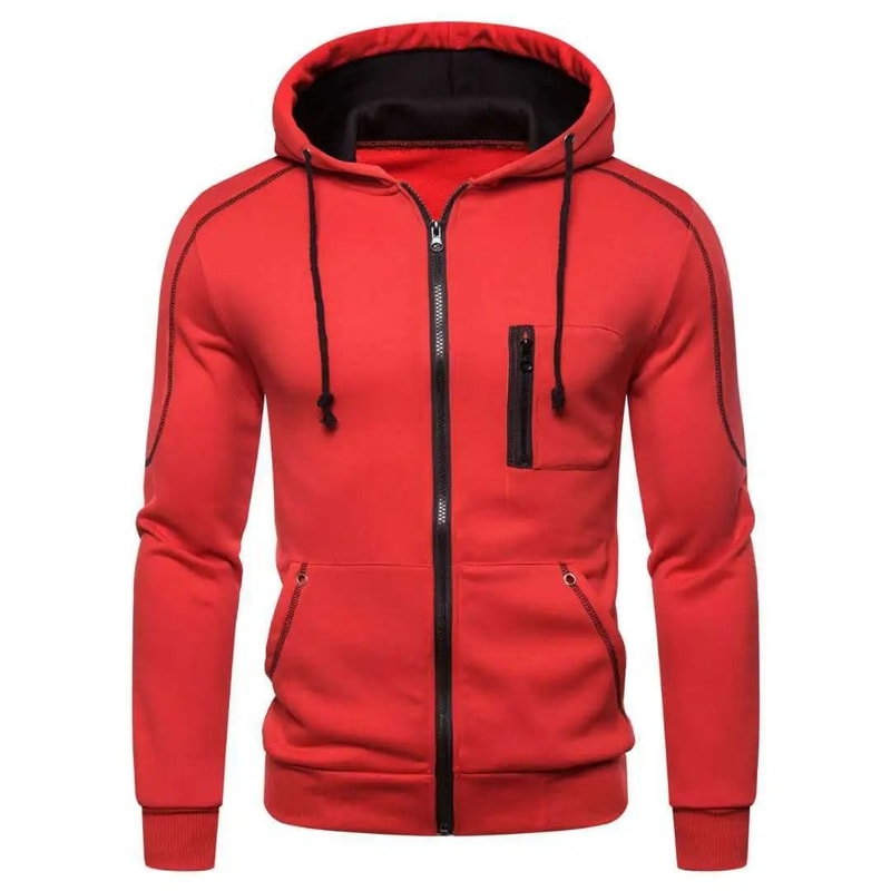 Mens Color Block Fleece Hoodie For Winter Comfort 4