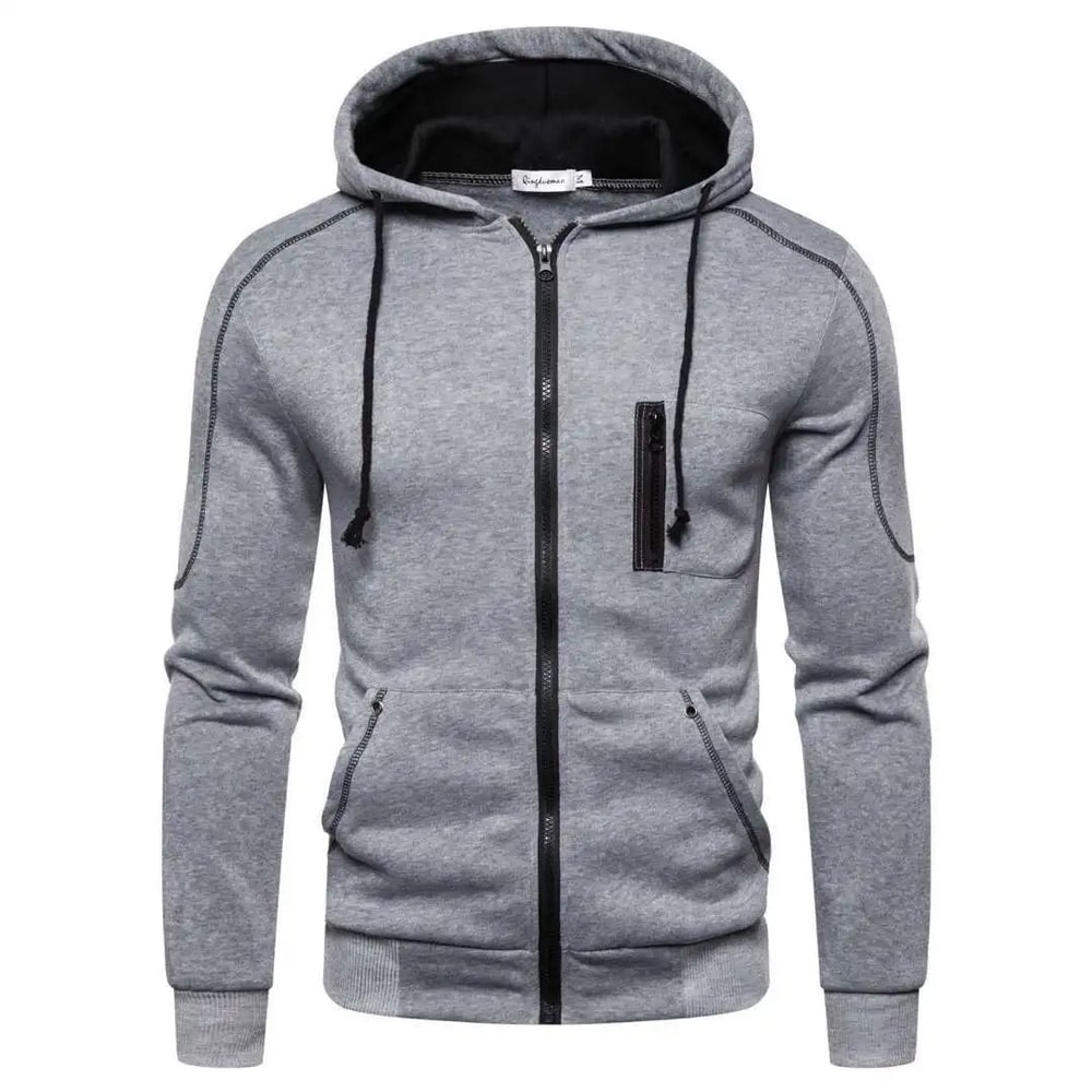Mens Color Block Fleece Hoodie For Winter Comfort 8