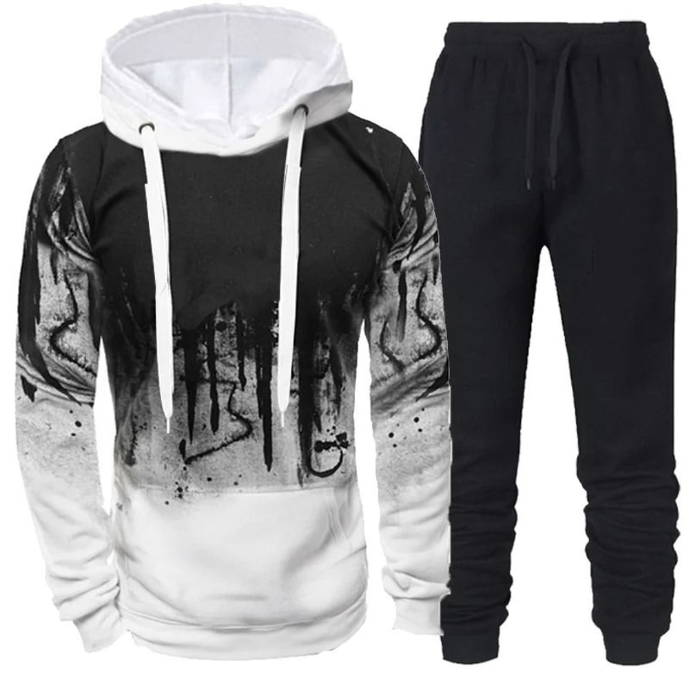 Mens Camouflage Tracksuit Hoodie And Pants Set For Autumn And Winter 6