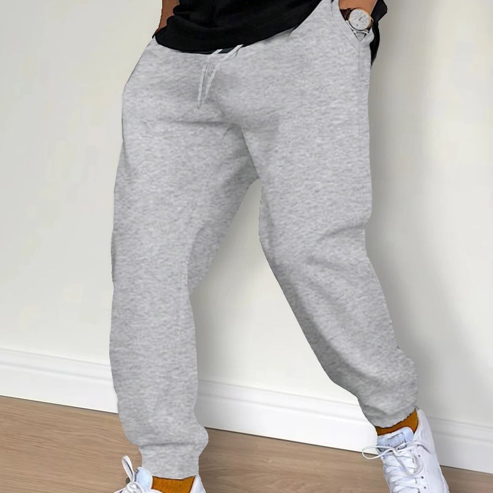 Mens Fleece Sweatpants Winter Joggers Soft Warm Workout Pants 5