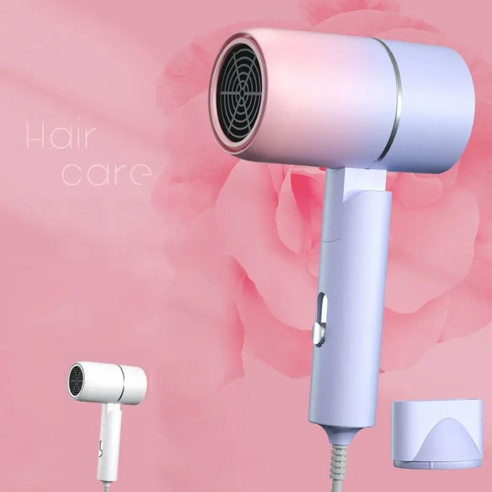 Mini Folding Hair Dryer 750W With Carrying Bag For Home And Travel 0