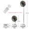 Portable Folding Fan 6000mAh Rechargeable Floor Standing Fan With Remote Control 6