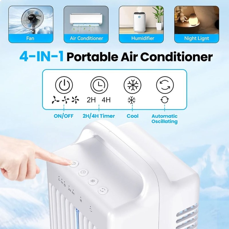 Portable Electric Cooling Fan With Water And Ice For Home Office Desktop 1
