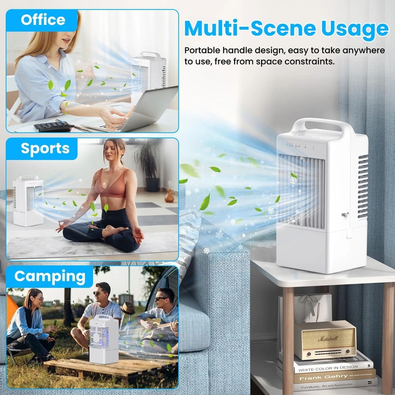 Portable Electric Cooling Fan With Water And Ice For Home Office Desktop 2