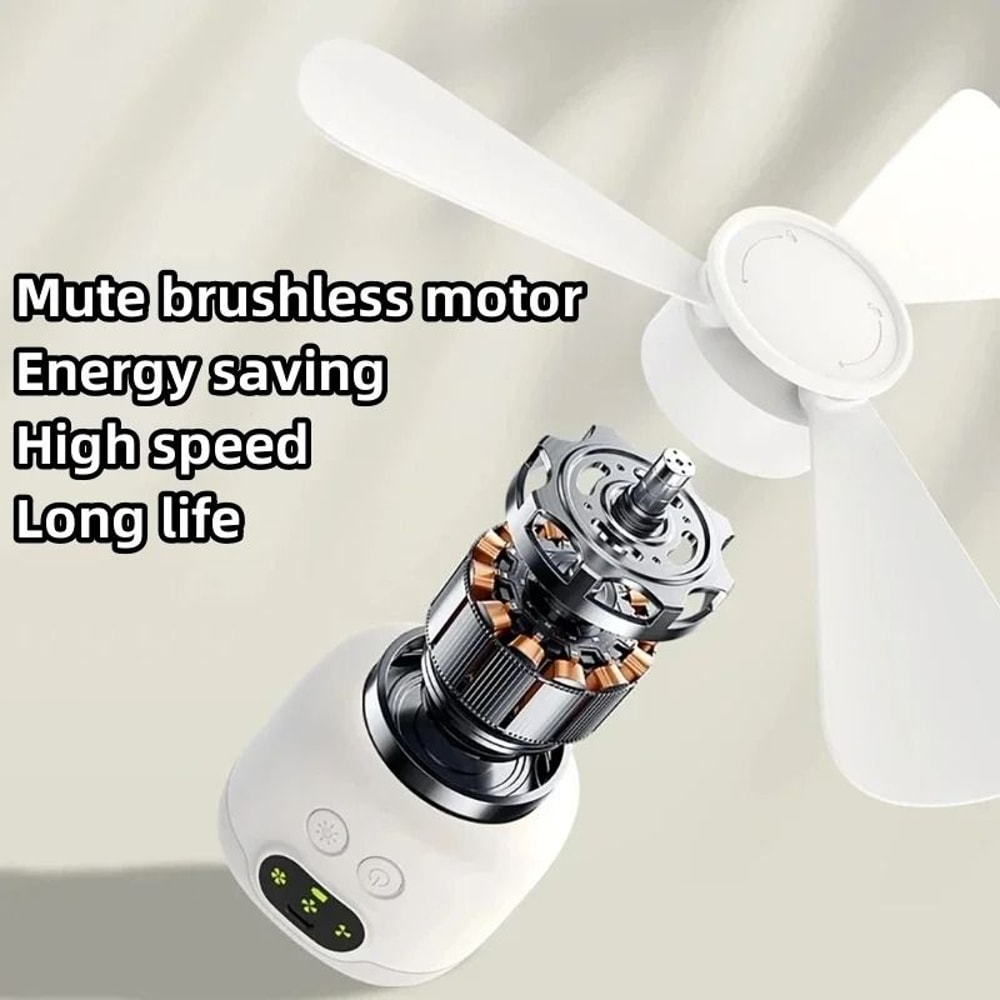 Rechargeable Ceiling Fan With Removable Blades And LED Light For Indoor And Outdoor Use 3