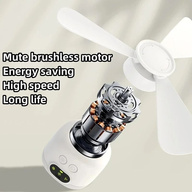 Rechargeable Ceiling Fan With Removable Blades And LED Light For Indoor And Outdoor Use 3