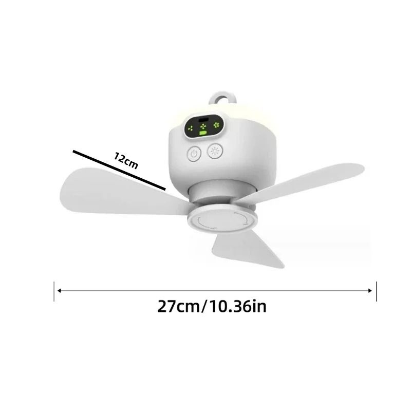Rechargeable Ceiling Fan With Removable Blades And LED Light For Indoor And Outdoor Use 5