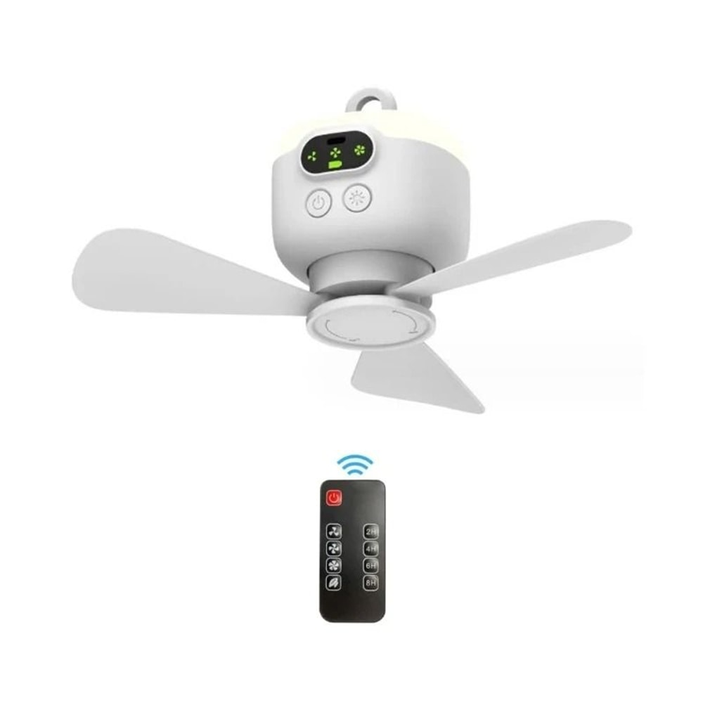 Rechargeable Ceiling Fan With Removable Blades And LED Light For Indoor And Outdoor Use 8