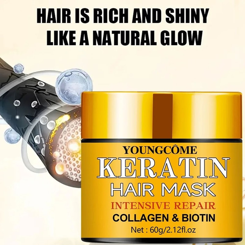 Hair Repair Mask With Biotin Collagen And Keratin For Dry And Damaged Hair 2