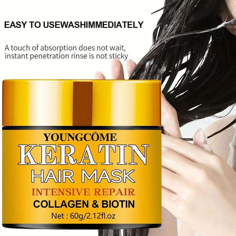 Hair Repair Mask With Biotin Collagen And Keratin For Dry And Damaged Hair 4