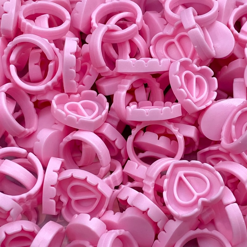 Disposable Eyelash Glue Cup Rings For Lash Extensions 100 Pack 2