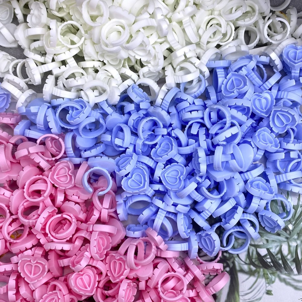 Disposable Eyelash Glue Cup Rings For Lash Extensions 100 Pack 3