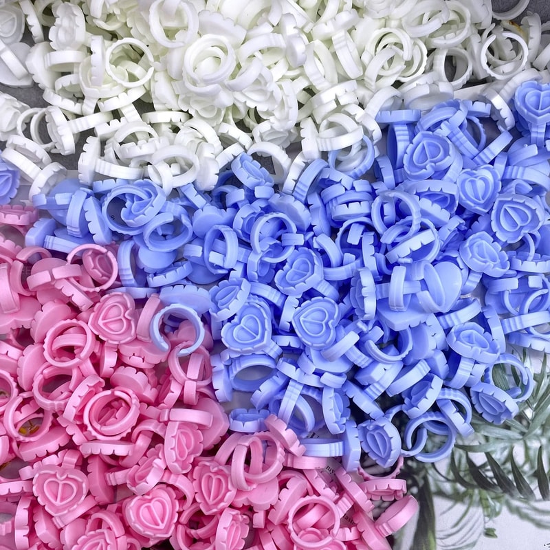 Disposable Eyelash Glue Cup Rings For Lash Extensions 100 Pack 3