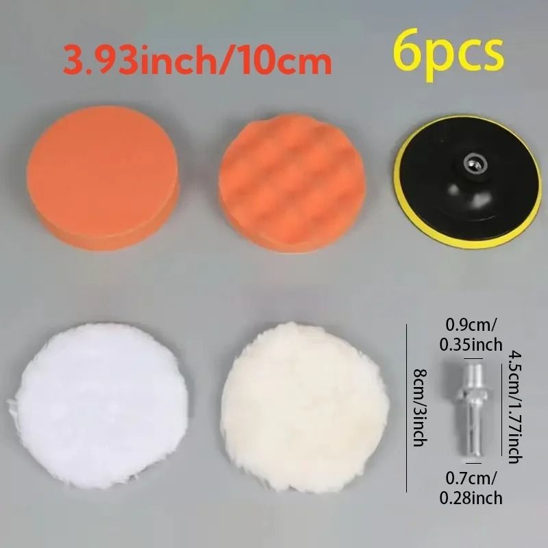 Car Polishing Pad Set With Drill Adapter 4