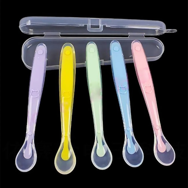 Soft Silicone Baby Feeding Spoon 1