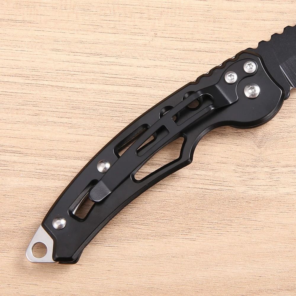 Stainless Steel Folding Pocket Knife With Keychain Clip 2