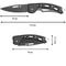 Stainless Steel Folding Pocket Knife With Keychain Clip 8