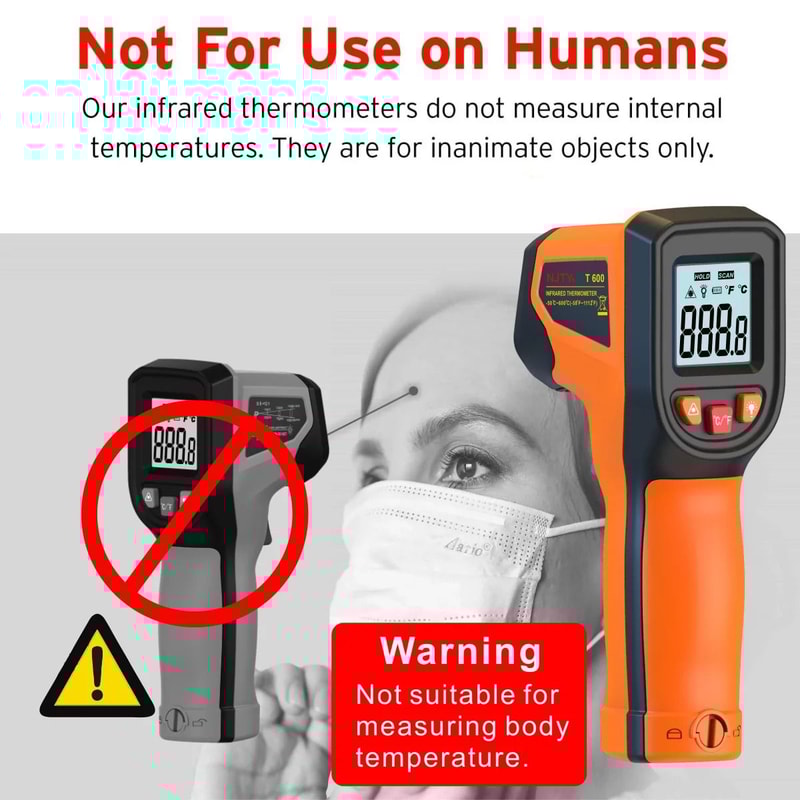 Handheld Infrared Thermometer With Laser Surface Temperature Read 6