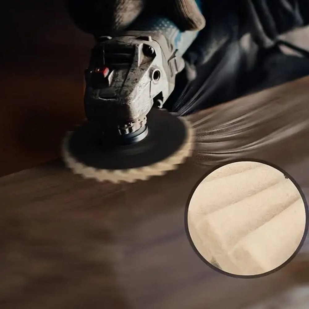 Wool Felt Polishing Disc Set For Angle Grinders 3 Piece 1