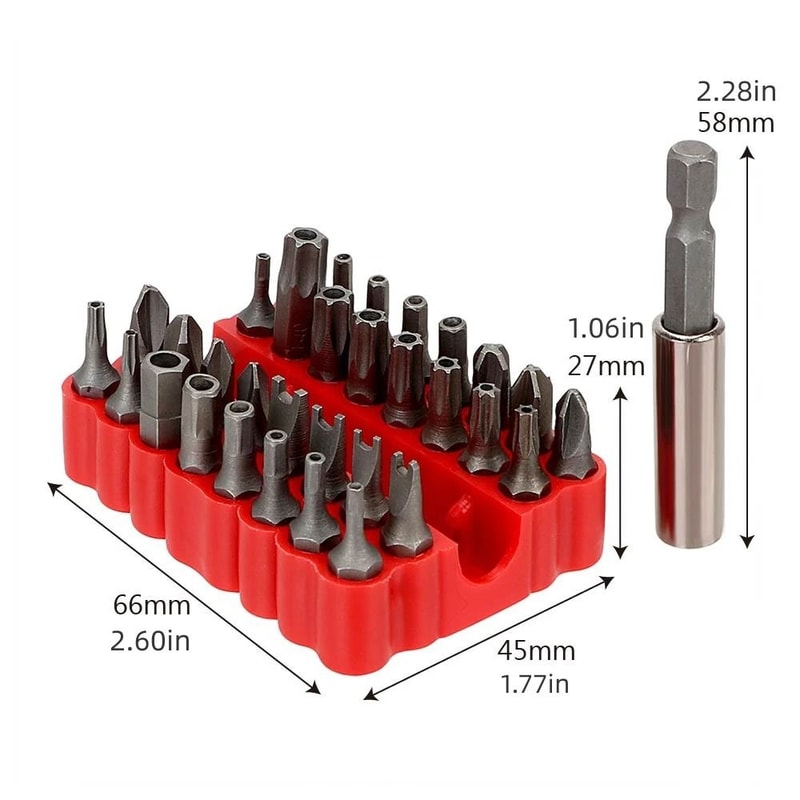33 Piece Security Bit Set With Magnetic Bit Holder 4