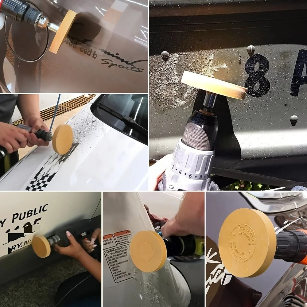 Decal Eraser Wheel With Drill Adapter For Sticker And Adhesive Removal 5