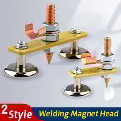 magnetic welding ground clamp for metalwork and repair