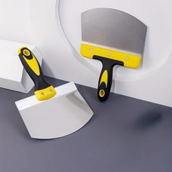 arc shape stainless steel putty scraper with ergonomic handle