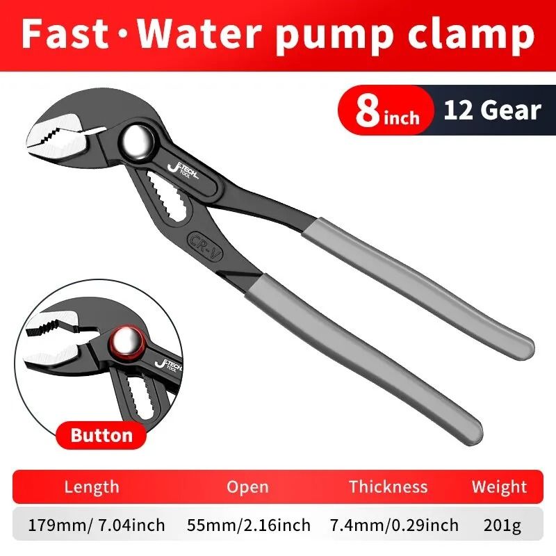 Adjustable Water Pump Pliers With Quick Release And Non Slip Handle 6